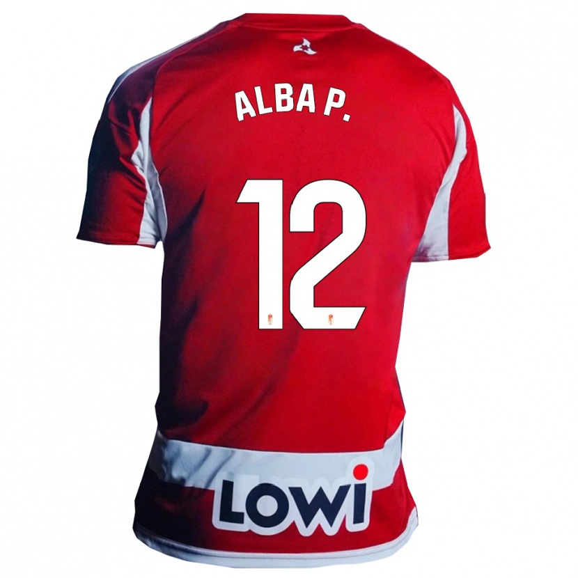 Danxen Kid Alba Pérez Manrique #12 Red White Home Jersey 2025/26 T-Shirt