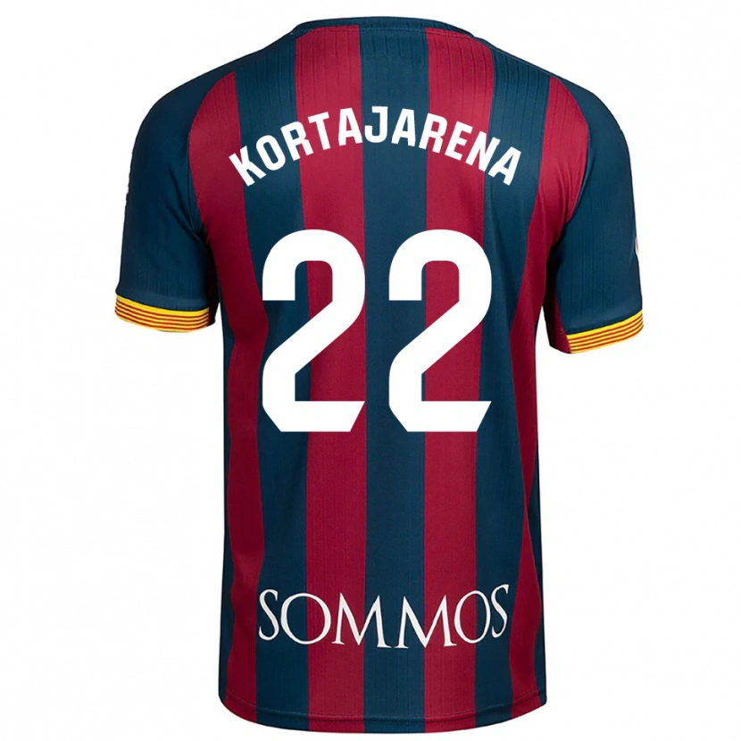 Danxen Kid Iker Kortajarena #22 Navy Blue Red Home Jersey 2025/26 T-Shirt