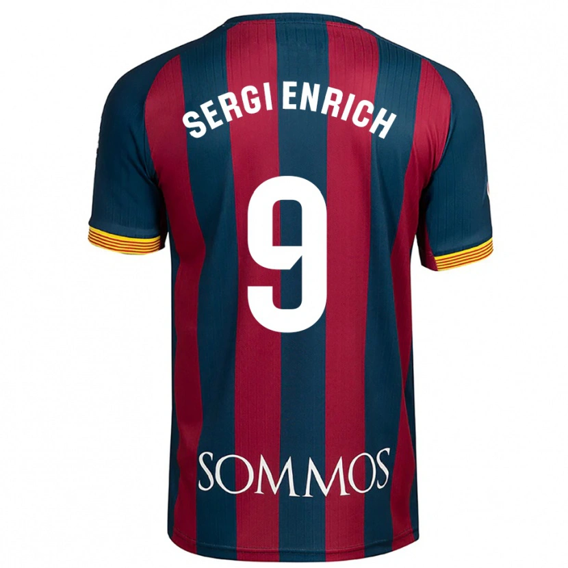 Danxen Kid Sergi Enrich #9 Navy Blue Red Home Jersey 2025/26 T-Shirt