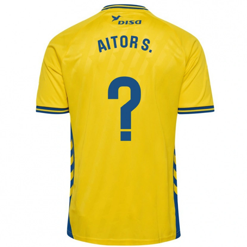 Danxen Kid Aitor Sánchez #0 Yellow Blue Home Jersey 2025/26 T-Shirt
