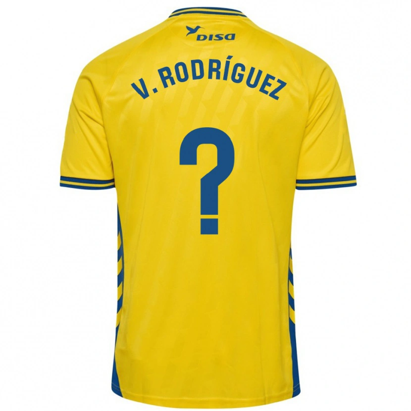 Danxen Kid Carlos Vicente Rodríguez #0 Yellow Blue Home Jersey 2025/26 T-Shirt