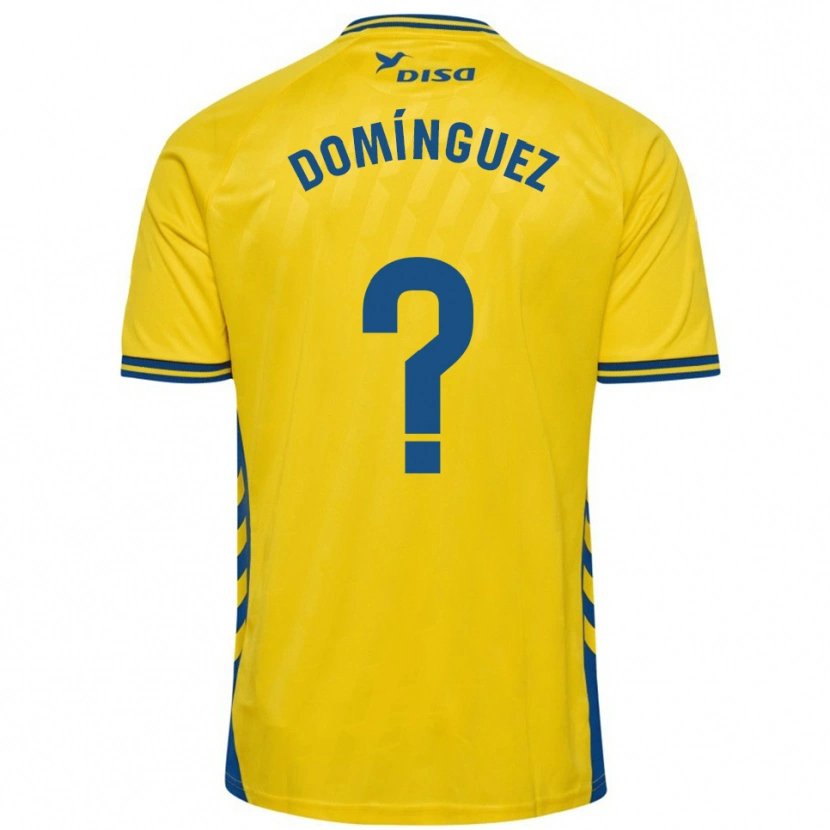 Danxen Kid Carlos Domínguez #0 Yellow Blue Home Jersey 2025/26 T-Shirt
