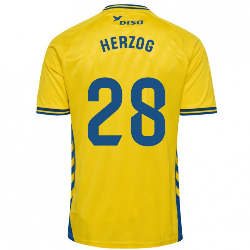Danxen Kid Juanma Herzog #28 Yellow Blue Home Jersey 2025/26 T-Shirt