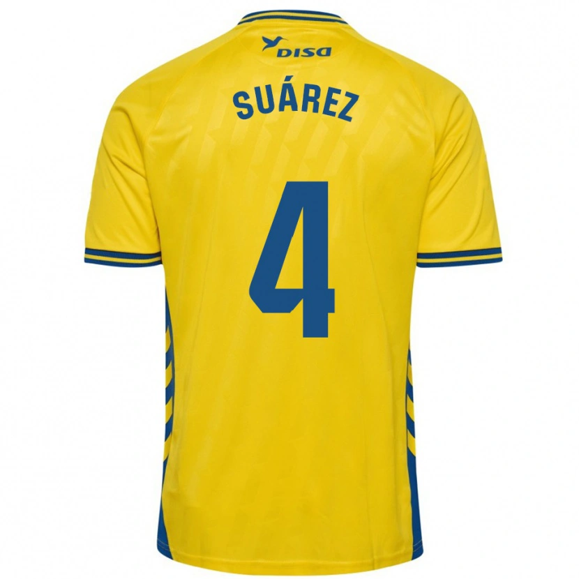 Danxen Kid Álex Suárez #4 Yellow Blue Home Jersey 2025/26 T-Shirt