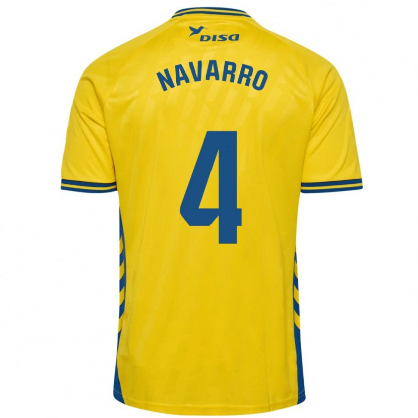 Danxen Kid Carlos Navarro #4 Yellow Blue Home Jersey 2025/26 T-Shirt