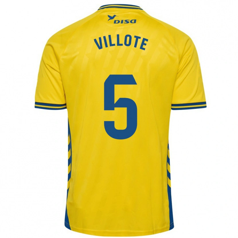 Danxen Kid Víctor Villote #5 Yellow Blue Home Jersey 2025/26 T-Shirt