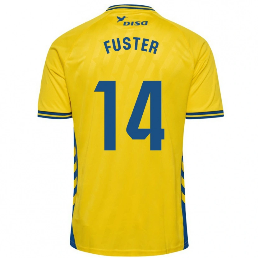 Danxen Kid Manu Fuster #14 Yellow Blue Home Jersey 2025/26 T-Shirt