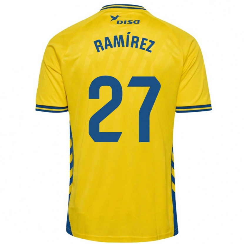 Danxen Kid Kirian Ramírez #27 Yellow Blue Home Jersey 2025/26 T-Shirt