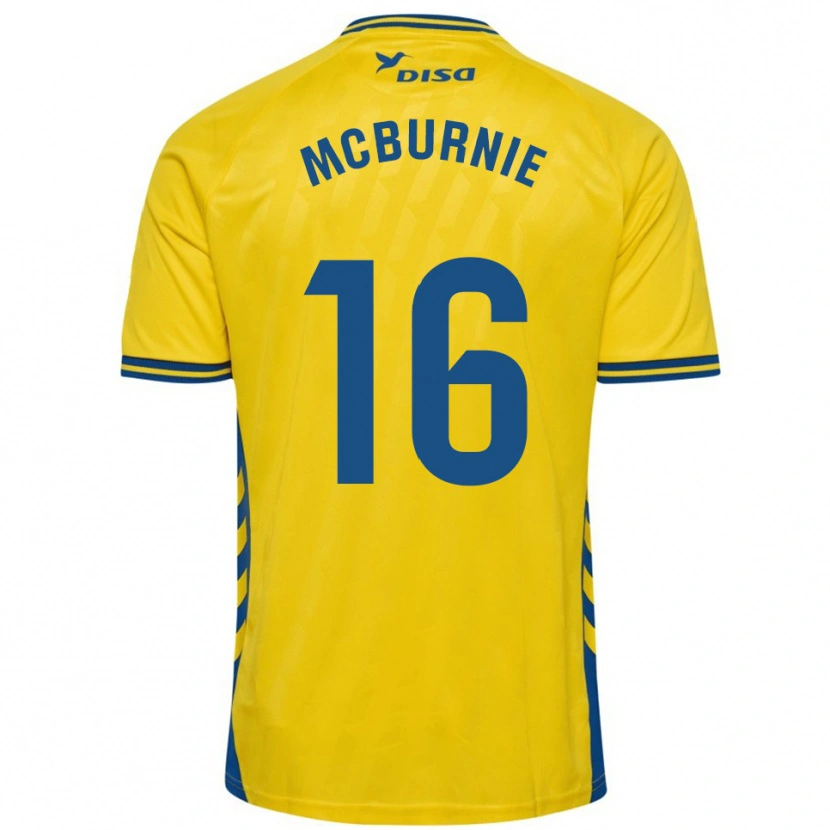Danxen Kid Oli Mcburnie #16 Yellow Blue Home Jersey 2025/26 T-Shirt