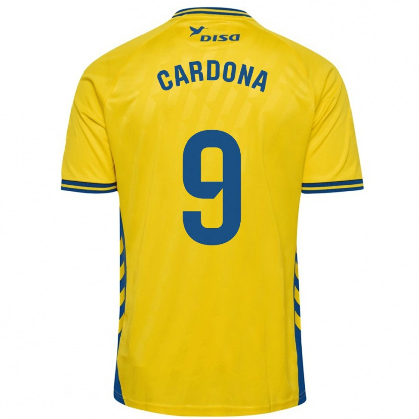 Danxen Kid Marc Cardona #9 Yellow Blue Home Jersey 2025/26 T-Shirt