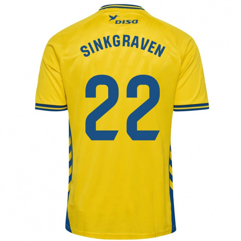 Danxen Kid Daley Sinkgraven #22 Yellow Blue Home Jersey 2025/26 T-Shirt