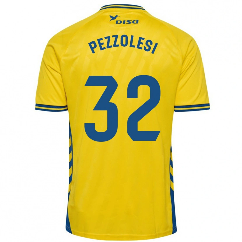 Danxen Kid Valentín Pezzolesi #32 Yellow Blue Home Jersey 2025/26 T-Shirt