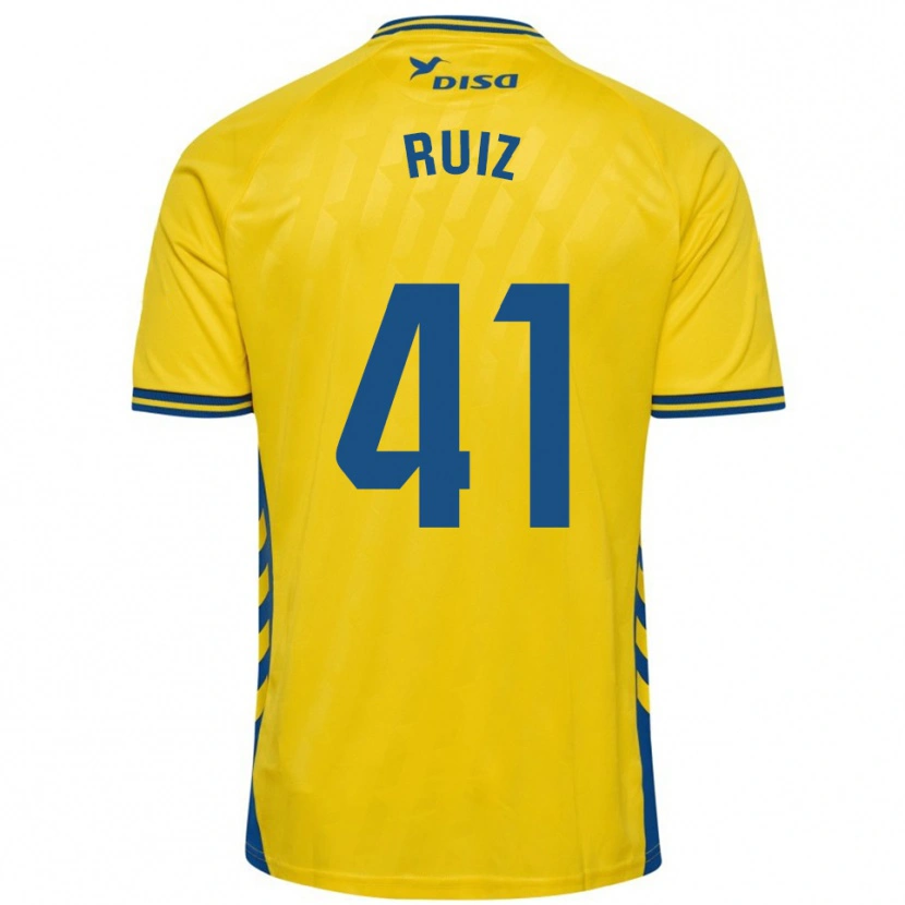 Danxen Kid Sergio Ruiz #41 Yellow Blue Home Jersey 2025/26 T-Shirt