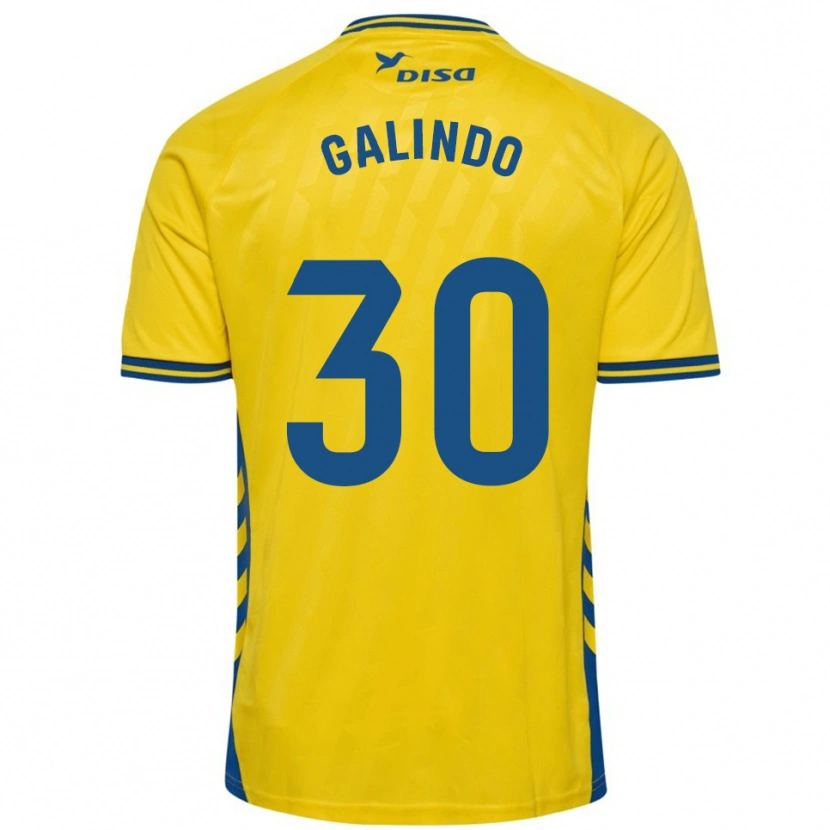 Danxen Kid Cristian Galindo #30 Yellow Blue Home Jersey 2025/26 T-Shirt