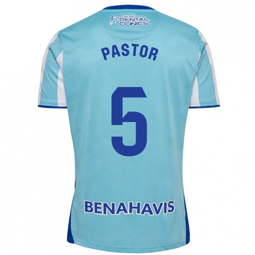 Danxen Kid Álex Pastor #5 Sky Blue White Home Jersey 2025/26 T-Shirt
