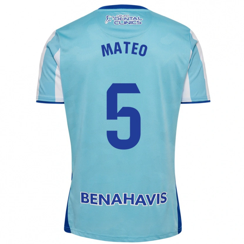 Danxen Kid Ángel Mateo #5 Sky Blue White Home Jersey 2025/26 T-Shirt