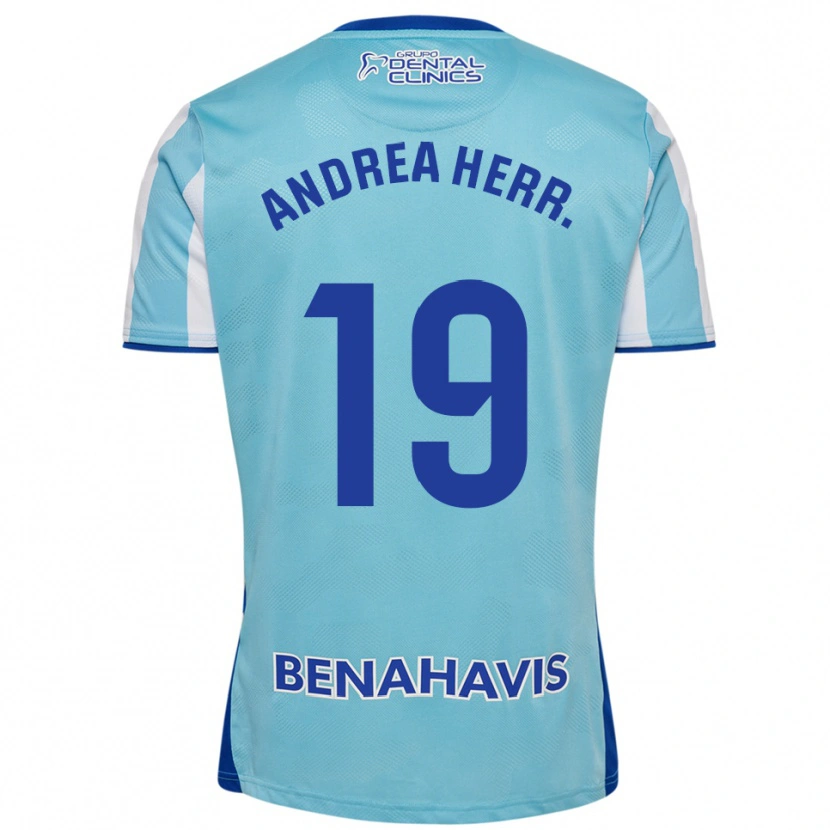 Danxen Kid Andrea Herrero Valiente #19 Sky Blue White Home Jersey 2025/26 T-Shirt