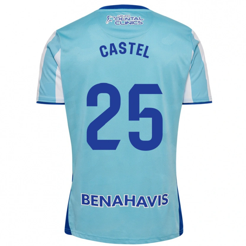 Danxen Kid Sergio Castel #25 Sky Blue White Home Jersey 2025/26 T-Shirt