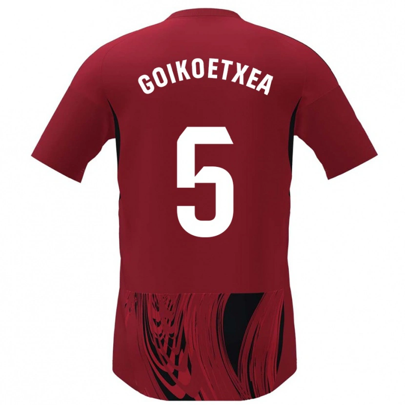 Danxen Kid Imanol Goikoetxea #5 Red Black Home Jersey 2025/26 T-Shirt