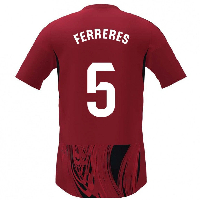 Danxen Kid Manolo Ferreres #5 Red Black Home Jersey 2025/26 T-Shirt