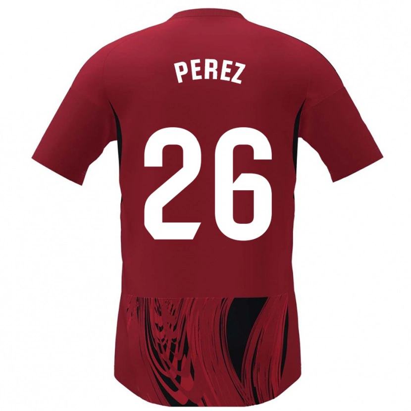 Danxen Kid Pablo Pérez #26 Red Black Home Jersey 2025/26 T-Shirt