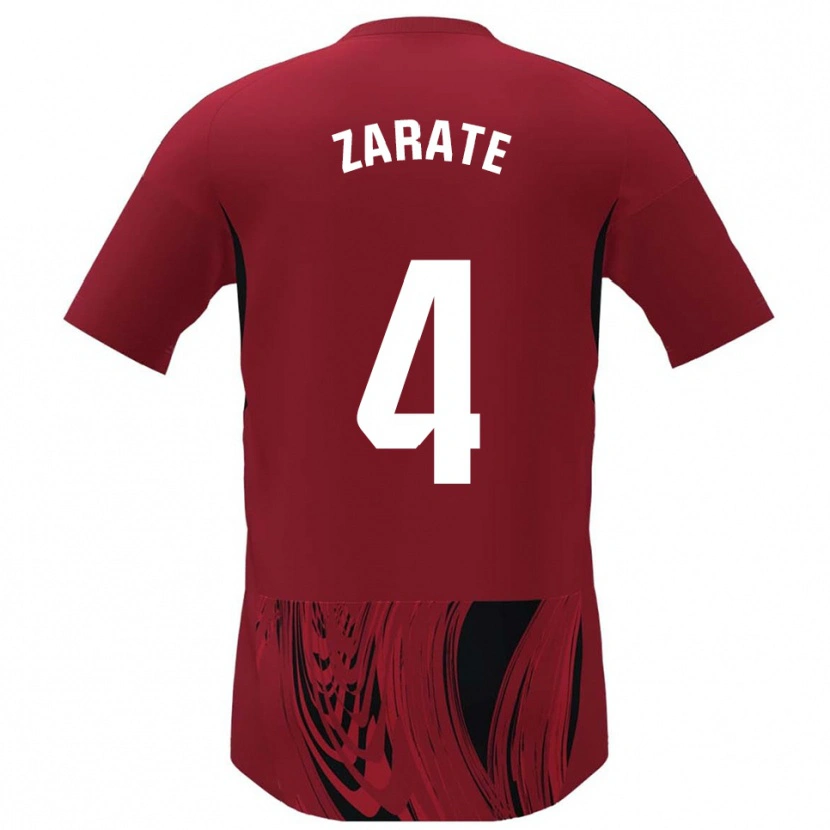 Danxen Kid Hugo Zárate #4 Red Black Home Jersey 2025/26 T-Shirt
