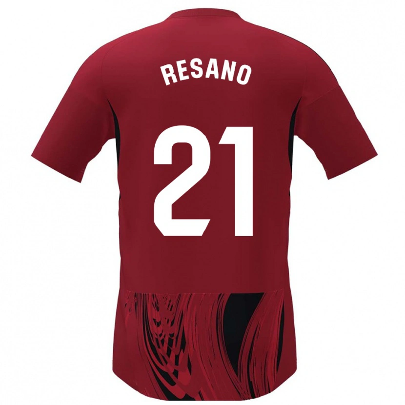 Danxen Kid Xabier Resano #21 Red Black Home Jersey 2025/26 T-Shirt