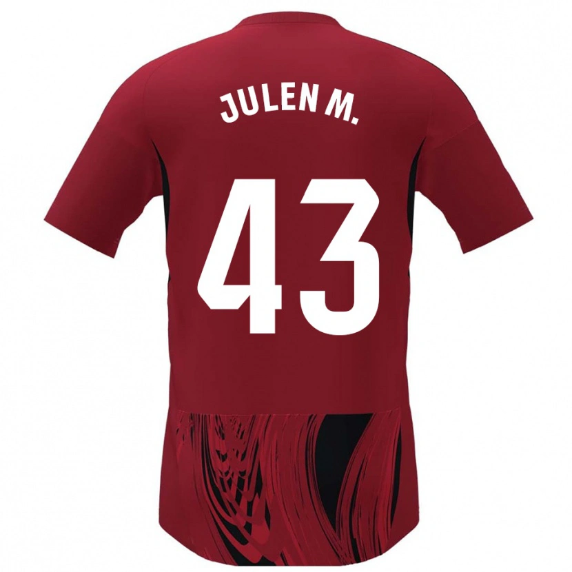 Danxen Kid Julen Martínez #43 Red Black Home Jersey 2025/26 T-Shirt
