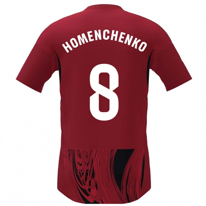 Danxen Kid Santiago Homenchenko #8 Red Black Home Jersey 2025/26 T-Shirt