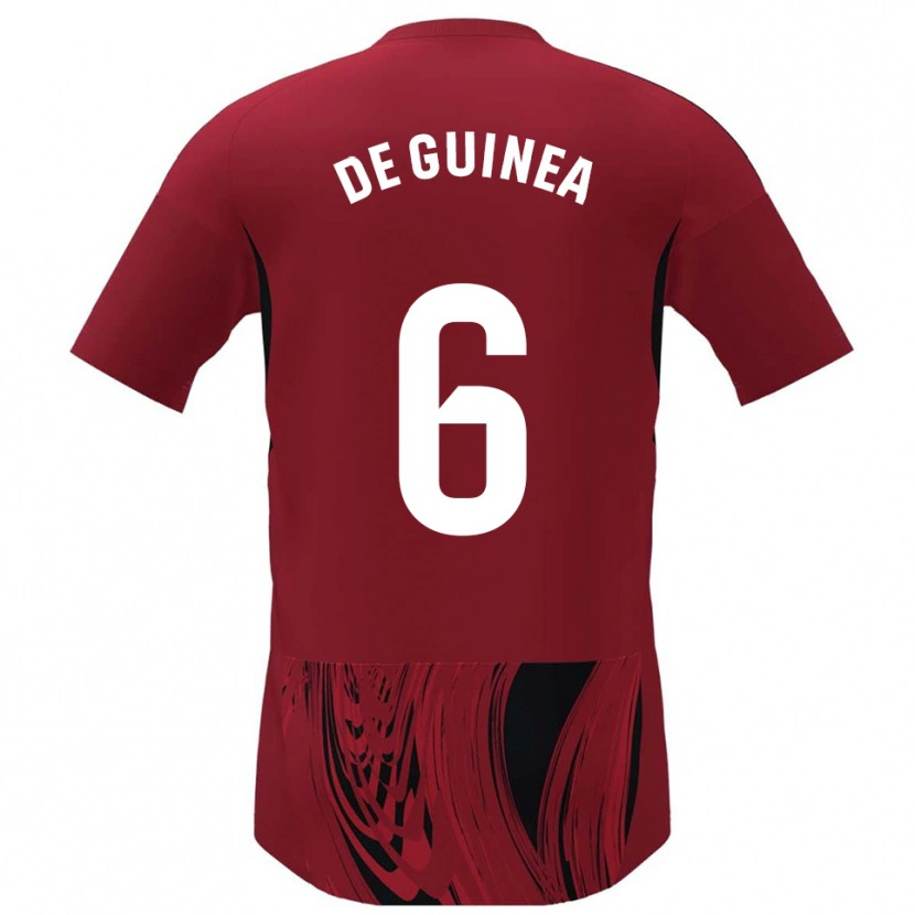 Danxen Kid Asier Ortiz De Guinea #6 Red Black Home Jersey 2025/26 T-Shirt