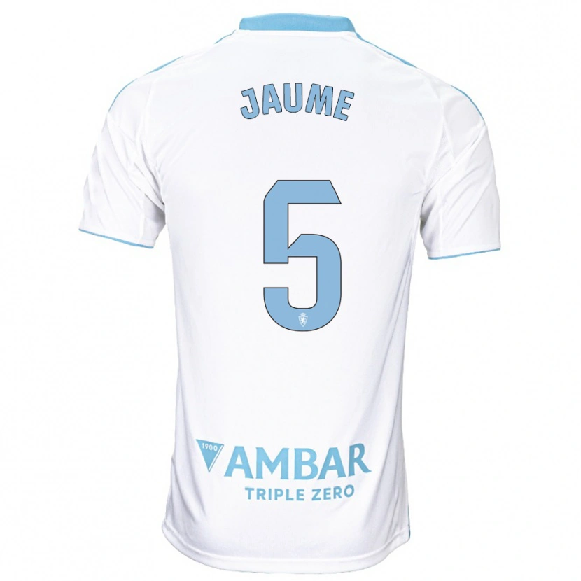 Danxen Kid Jaume Grau #5 White Sky Blue Home Jersey 2025/26 T-Shirt