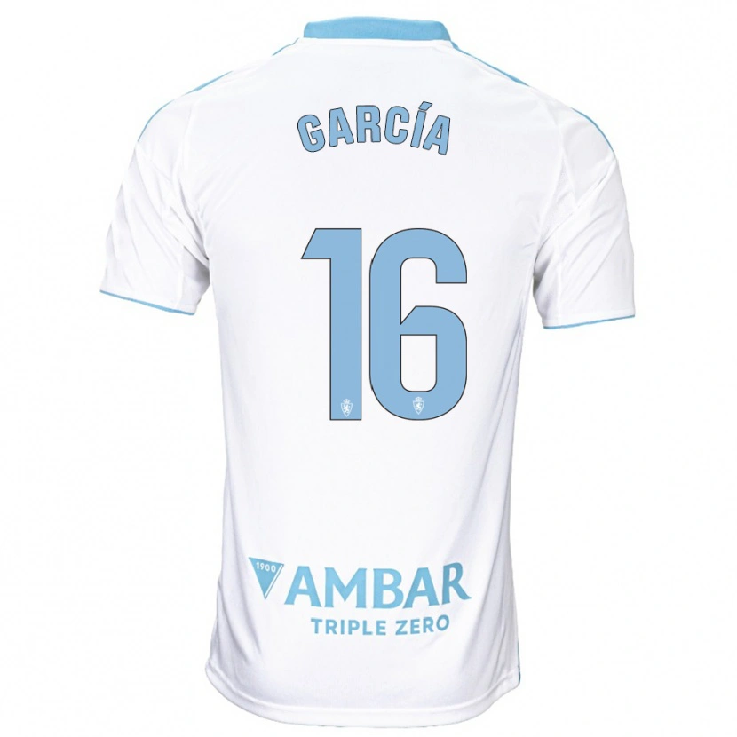 Danxen Kid Iker García #16 White Sky Blue Home Jersey 2025/26 T-Shirt