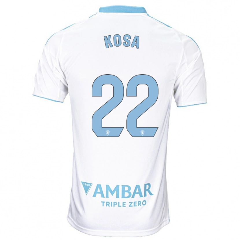 Danxen Kid Sebastian Kosa #22 White Sky Blue Home Jersey 2025/26 T-Shirt