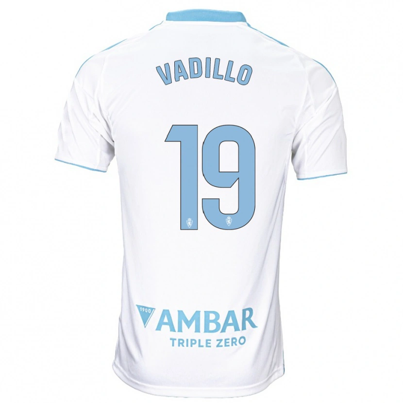 Danxen Kid Iker Vadillo #19 White Sky Blue Home Jersey 2025/26 T-Shirt
