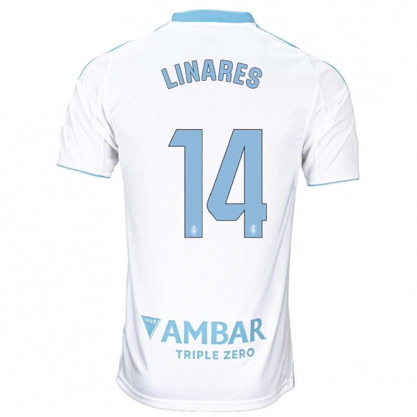 Danxen Kid Ángel Linares #14 White Sky Blue Home Jersey 2025/26 T-Shirt