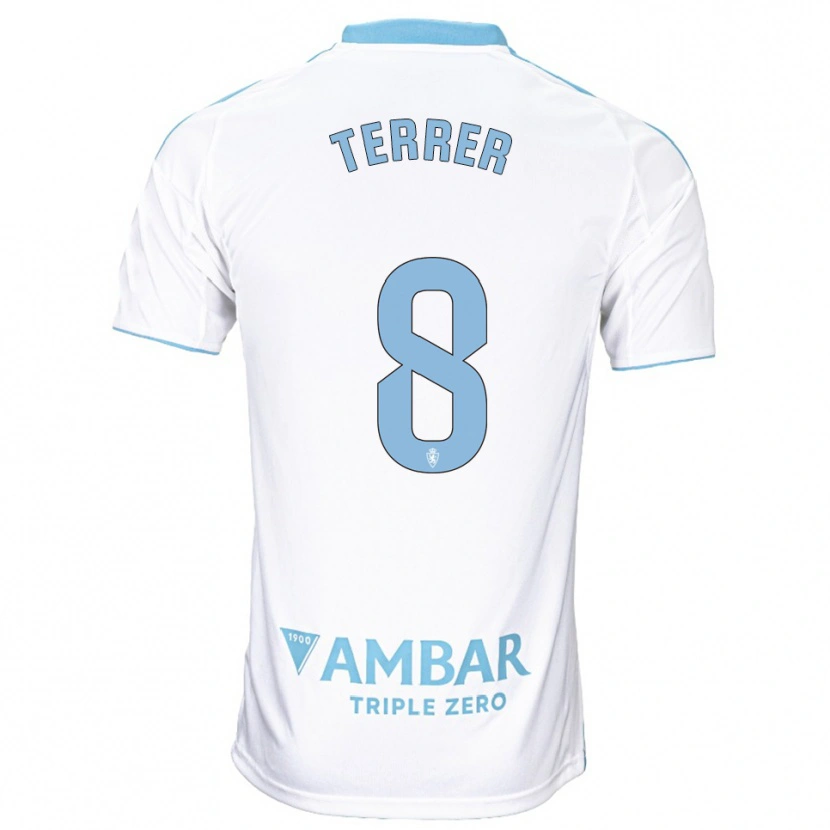 Danxen Kid Lucas Terrer #8 White Sky Blue Home Jersey 2025/26 T-Shirt