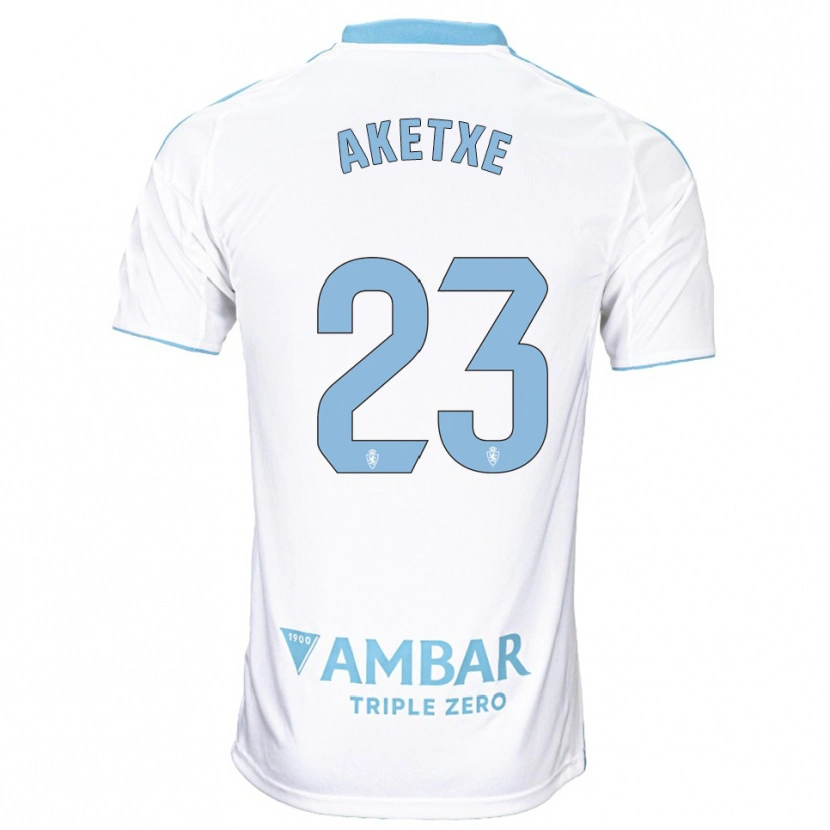 Danxen Kid Ager Aketxe #23 White Sky Blue Home Jersey 2025/26 T-Shirt