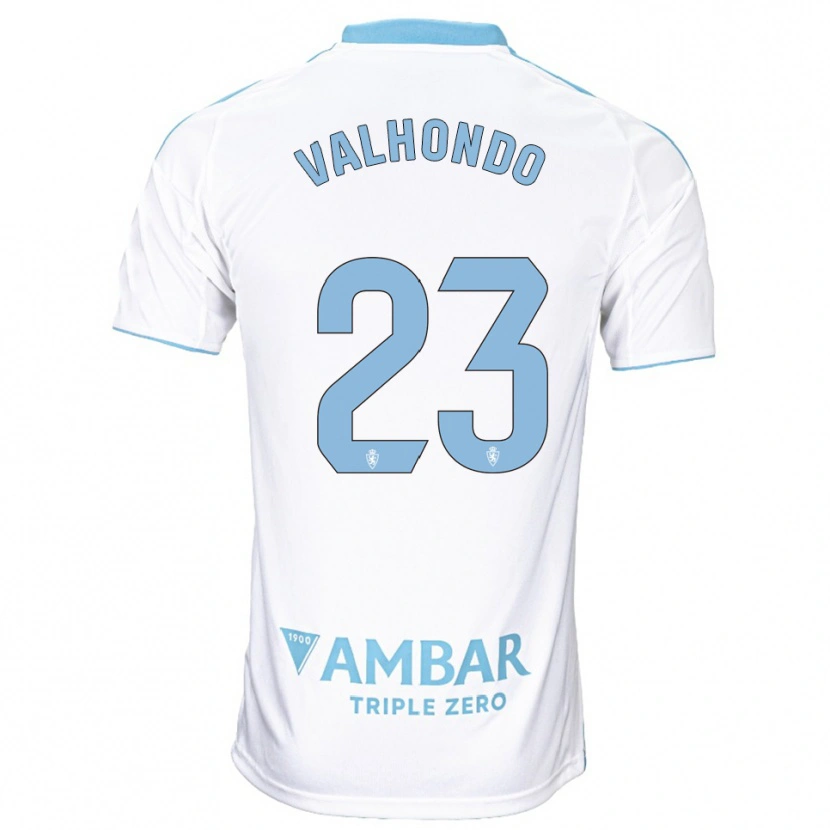 Danxen Kid Marcos Valhondo #23 White Sky Blue Home Jersey 2025/26 T-Shirt