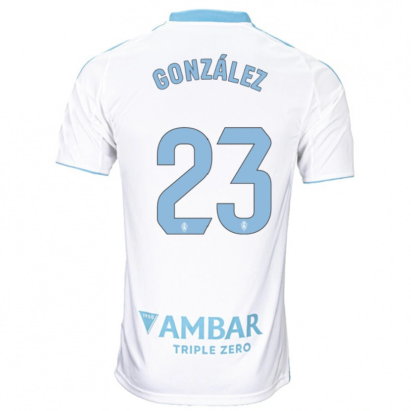 Danxen Kid Álex González #23 White Sky Blue Home Jersey 2025/26 T-Shirt