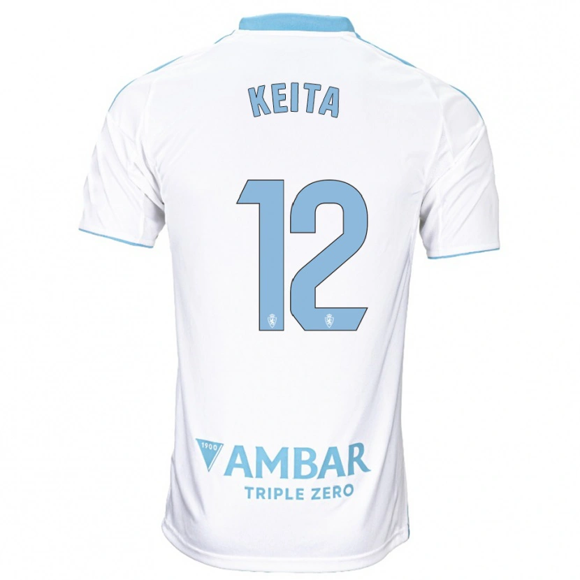 Danxen Kid Lassine Keita #12 White Sky Blue Home Jersey 2025/26 T-Shirt