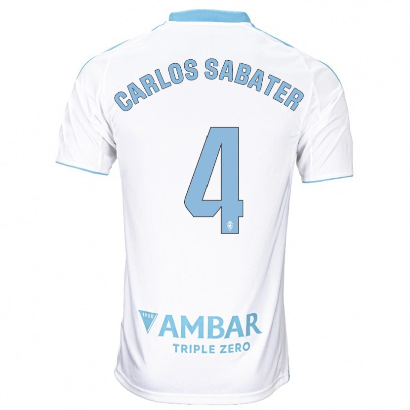 Danxen Kid Juan Carlos Sabater #4 White Sky Blue Home Jersey 2025/26 T-Shirt