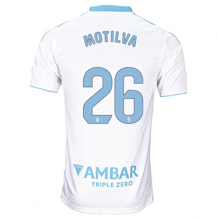 Danxen Kid Adrián Motilva #26 White Sky Blue Home Jersey 2025/26 T-Shirt