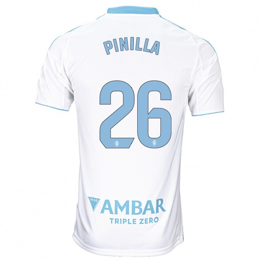 Danxen Kid Hugo Pinilla #26 White Sky Blue Home Jersey 2025/26 T-Shirt