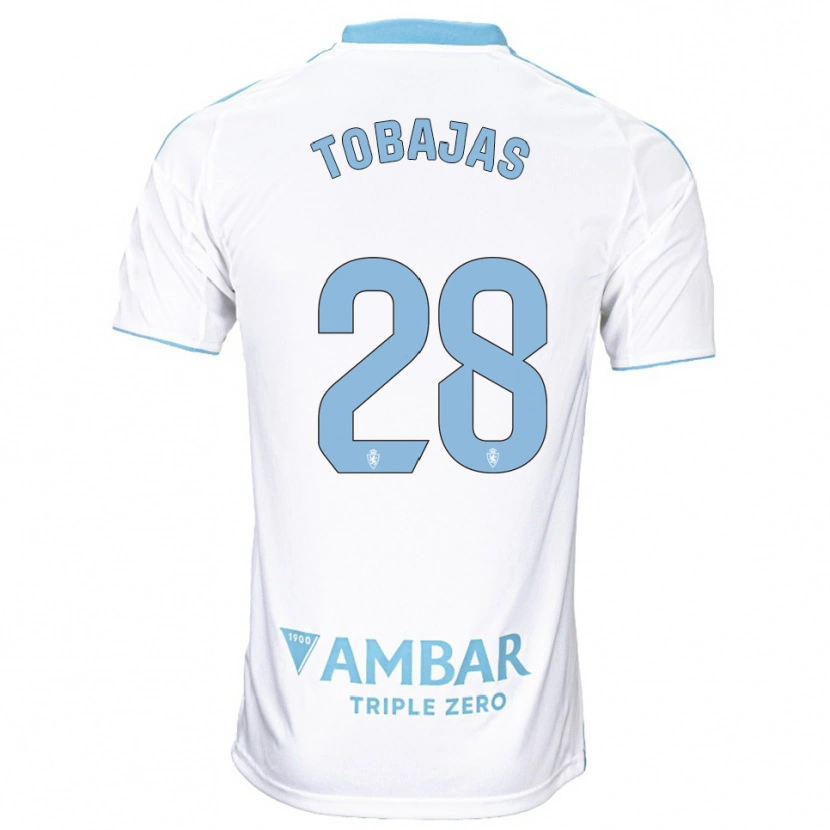 Danxen Kid Jaime Tobajas #28 White Sky Blue Home Jersey 2025/26 T-Shirt