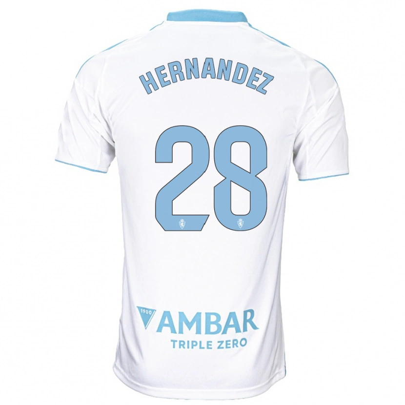 Danxen Kid Diego Hernández #28 White Sky Blue Home Jersey 2025/26 T-Shirt
