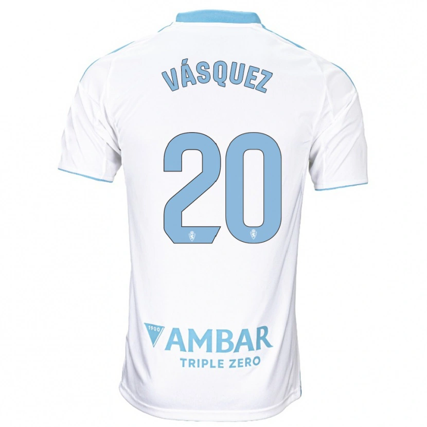 Danxen Kid José Vásquez #20 White Sky Blue Home Jersey 2025/26 T-Shirt