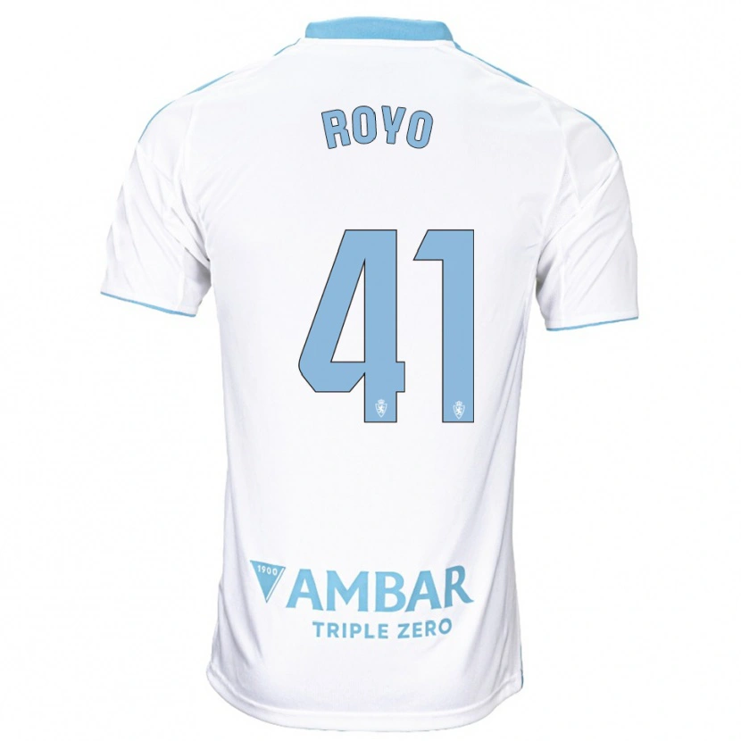 Danxen Kid Eduardo Royo #41 White Sky Blue Home Jersey 2025/26 T-Shirt