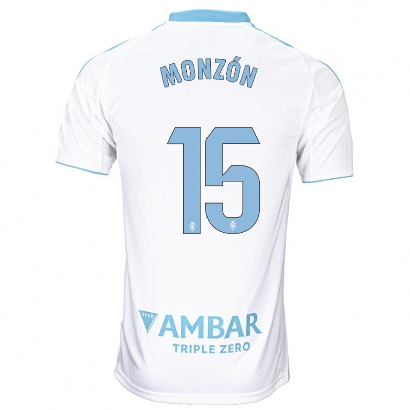 Danxen Kid Diego Monzón #15 White Sky Blue Home Jersey 2025/26 T-Shirt