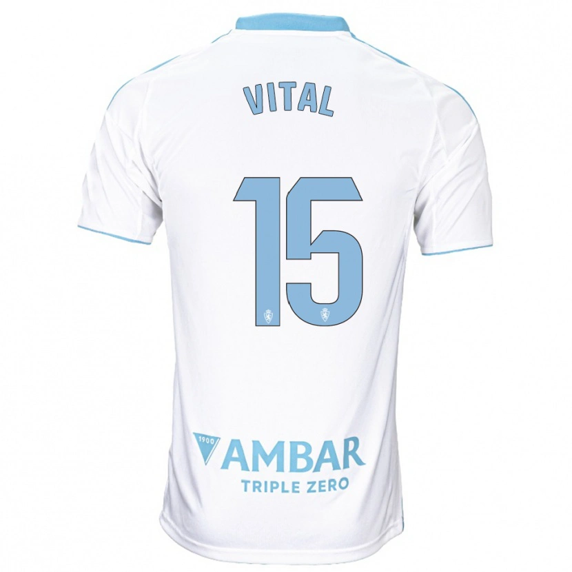 Danxen Kid Bernardo Vital #15 White Sky Blue Home Jersey 2025/26 T-Shirt