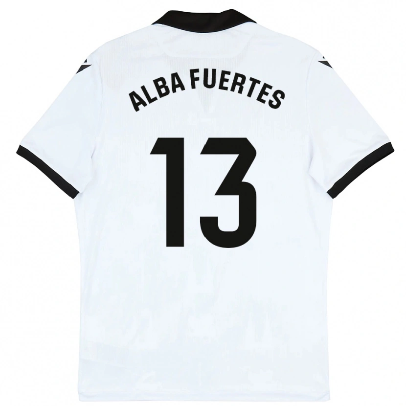 Danxen Kid Alba Fuertes #13 White Black Home Jersey 2025/26 T-Shirt